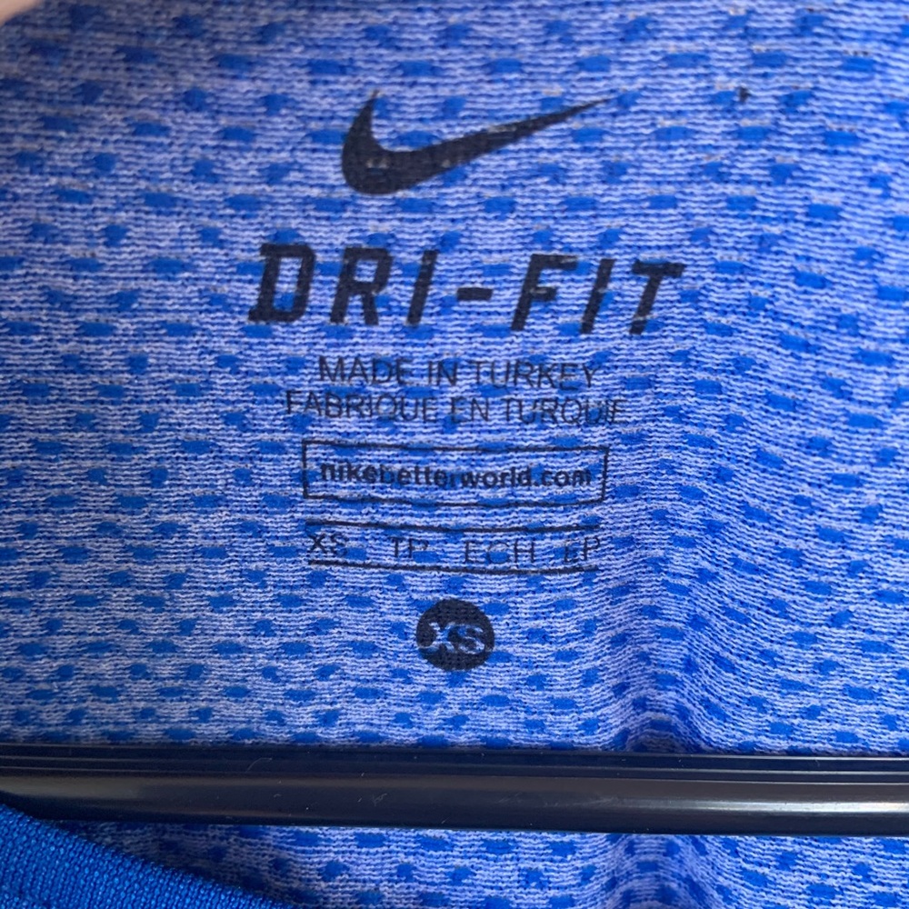Nike Dri-Fit Knit Crew Running L/S Top Blue XS - Picture 4 of 6